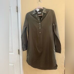 UNTUCKit Olive Green Shirt Dress